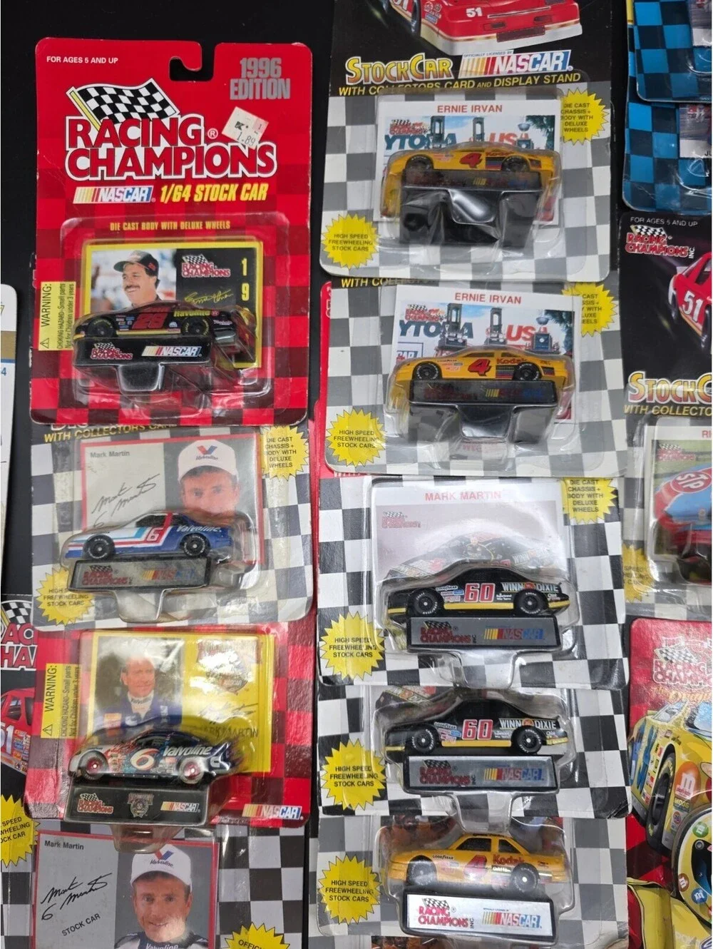 Nascar Diecast 1:64 Lot of 30 Cars Mark Martin Richard Petty Ernie Irvin Dale